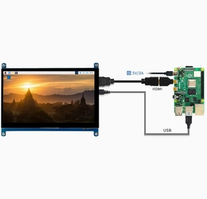 Raspberry Pi 5/4-го поколения B 3B + 7 дюймов H * MI LCD (C) дисплей экран C-type сенсорный экран IPS экран H * MI Ультра Прозрачный ЖК-дисплей