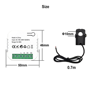 Tuya Smart ZigBeeエネルギーメーター80A、クランプアプリモニター付きKWh電圧電流消費電力110V240VサポートZigBee2MQTT - Product Image 5