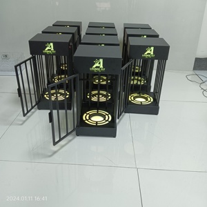 Biểu Tượng Tùy Chỉnh Có Thể Sạc Lại Vàng Đen Lồng Hiển Thị Vip Kim Loại LED Vương Miện Rượu Sâm Banh Chai Lồng Presenter Cho Bar Đảng - Product Image 6