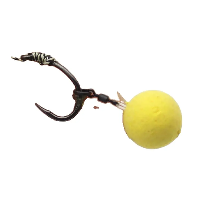 Matt Black Carp Pesca Gancho Anel Swivels Para Carpa Pesca Rolling Swivel Com Anel Para D-Rig Chod Rig Tackle