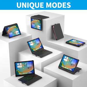 Para iPad 10th 10,9 pulgadas Generation Case con teclado 7Color Backlight 360 Funda protectora giratoria con portalápices - Product Image 4