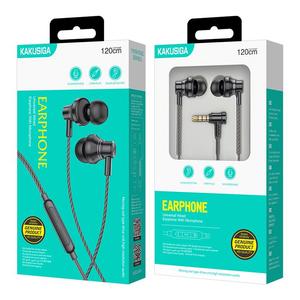KAKUSIGA sıcak satış 3.5mm fiş kablolu kontrol kulaklık ses dengeli ve istikrarlı metal doku moda ve güzel - Product Image 1