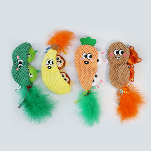 <strong>Catnip</strong> and Polyfill Blend Cat Toys with Feathers and Ribbons Crinkle Kitten Toys for Feline Fun - Product Image 6
