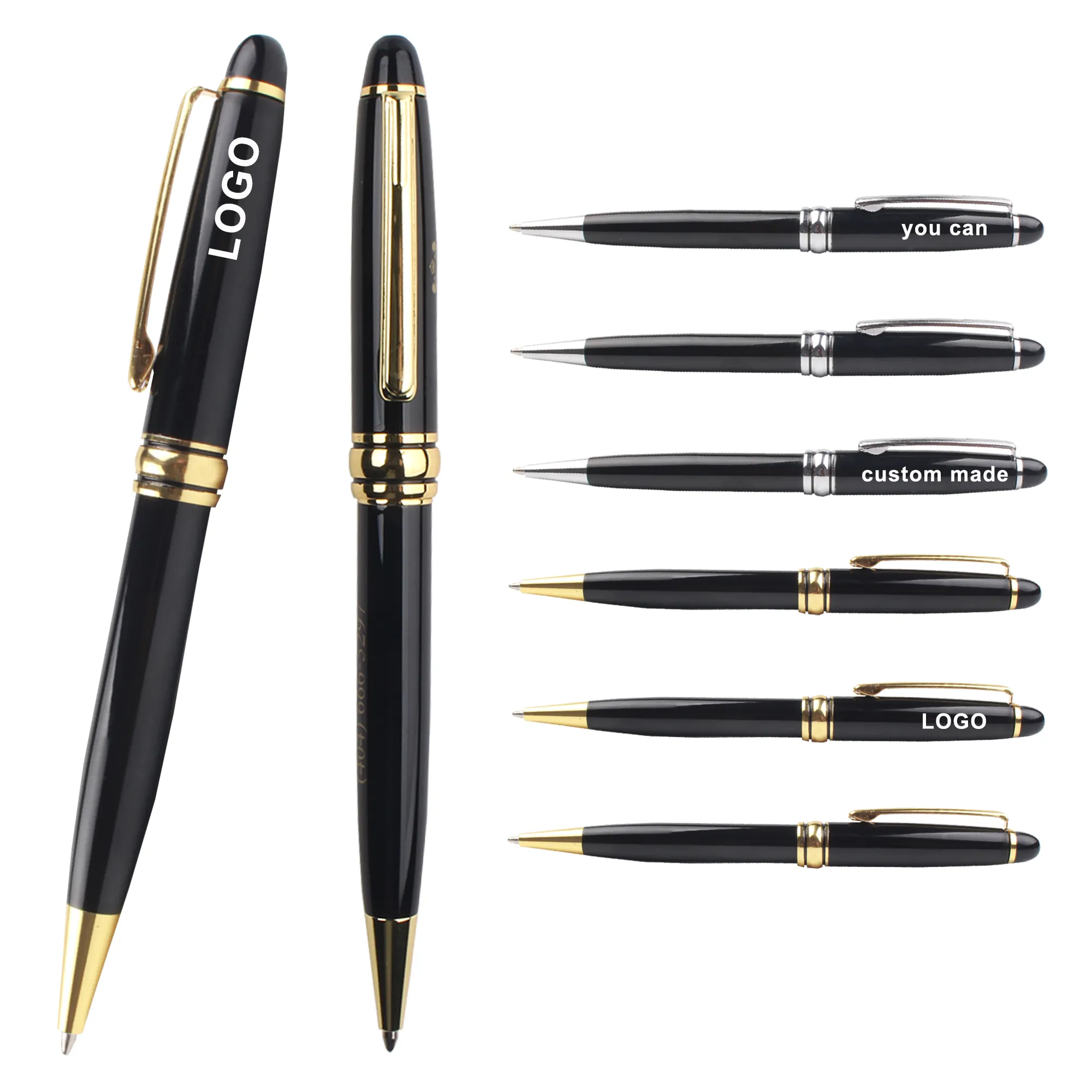 Stylo à bille en métal avec Logo personnalisé, écriture personnalisée, Promotion, luxe, hôtel, à bille, publicité lourde