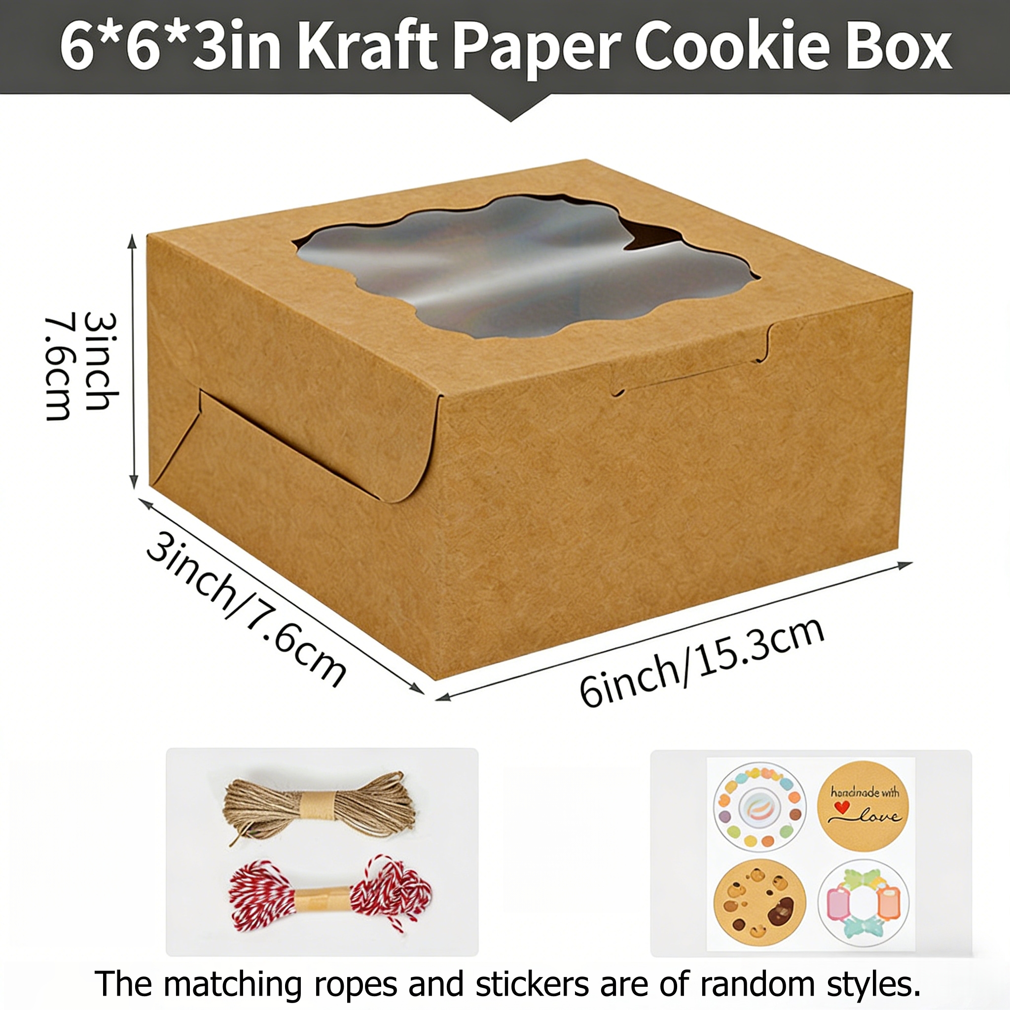 Brown Box + Rope + Stickers