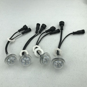 Indirizzabile WS2811 IC 35mm LED Pixel Module Light 9leds/Pixel DC12V IP68 RGB Full Color Clear Cover 13.5mm/xConnnect Pigtails - Product Image 4