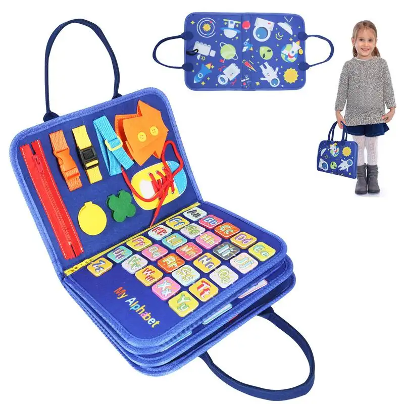 2024 Korting Bieden Educatieve Peuter Drukke Board Montessori Speelgoed Activiteiten Vilts Drukke Board Accessoires Voor Kinderen