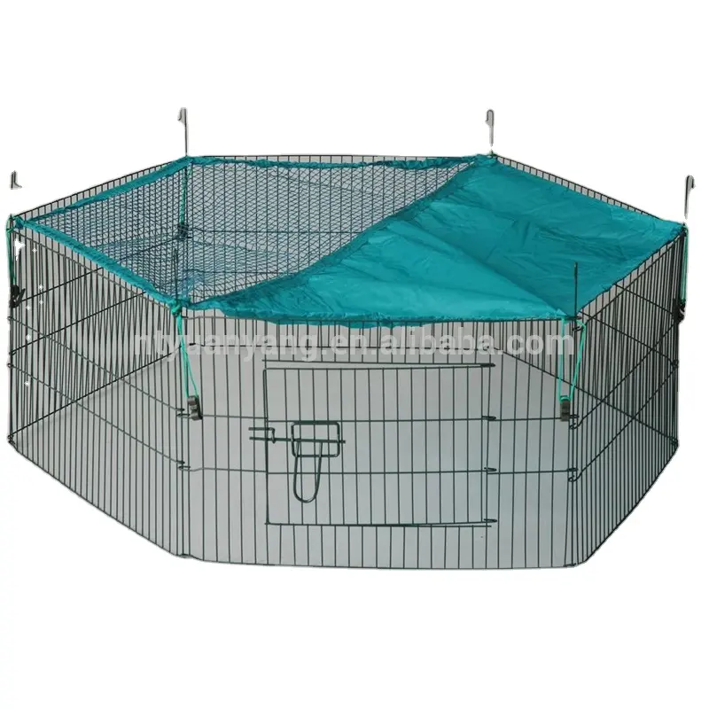 Hàng Rào Dây Kim Loại Có Thể Gập Lại Ngoài Trời, Pet Playpen Để Huấn Luyện Chó Con Mèo Con Chó Thỏ Guinea Lợn