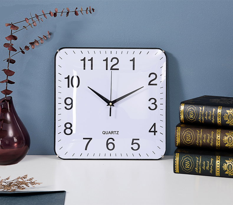 Customised 12 inch square  decorated wall clock  home decorative