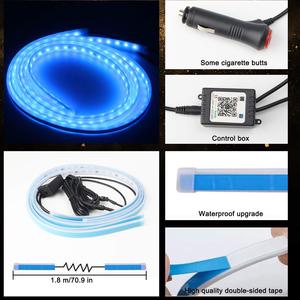 12V 120cm150cm車のサイドドアペダルライトLEDランニングボードRGBライトストリップAPPリモートコントロール自動周囲装飾ライト - Product Image 5