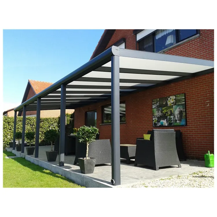 Housse de terrasse en Polycarbonate, couverture de patio extérieure en aluminium