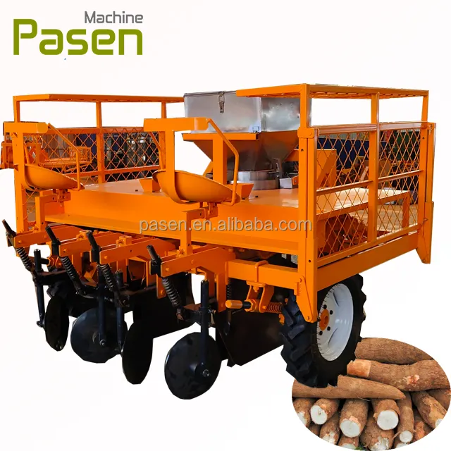 Machine de plantation de cassava à deux lignes, 15 m, avec 2 rangées d'étoffes, pour graines