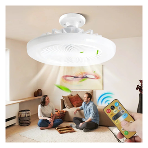 热卖吊灯2合1卧室家用静音吊扇E27吊扇带发光二极管灯夏季冷却 - Product Image 1