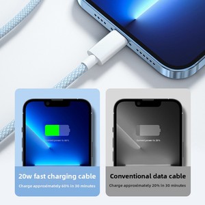 สายเคเบิล toncado Type-C เป็น C พร้อม TPE JACKET PD 20W ชาร์จเร็วใช้ได้กับ Apple 15C และโทรศัพท์มือถือ - Product Image 4