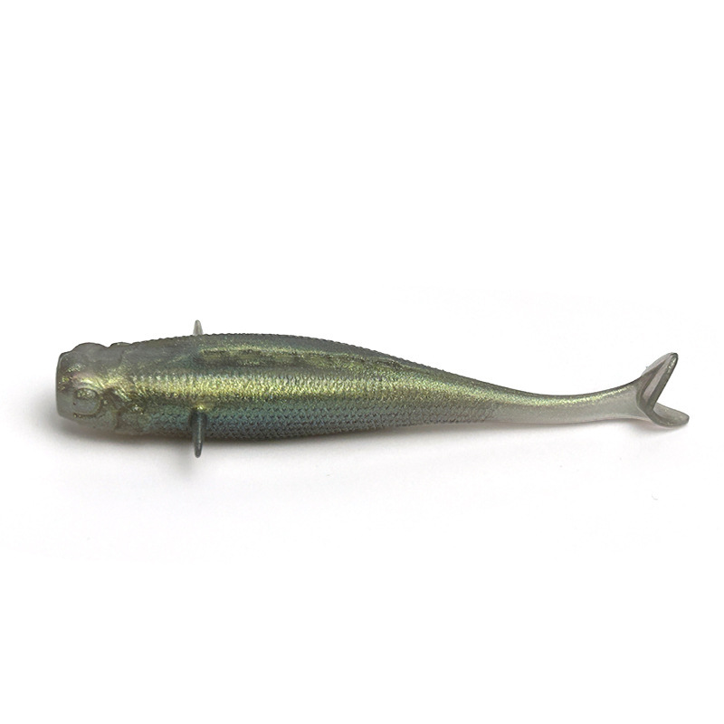 4 green striped single strips