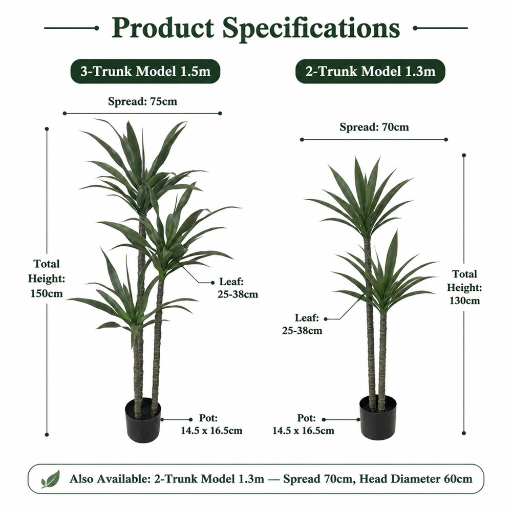 Artificial Yucca Tree 130 cm