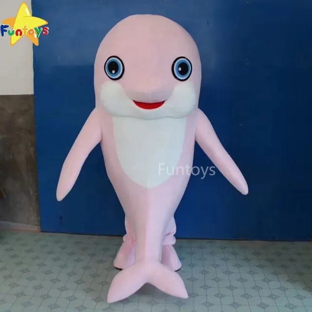 Mascotte gonflable personnalisé, dessin animé de requin, baleine rose, costume pour adulte