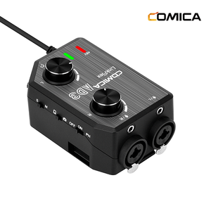 COMICA LinkFlex AD3 Two-channels XLR 3.5mm 6.35mm Audio Preamp Mixer Adapter Interface for <strong>Camera</strong> and Smartphone - Product Image 2