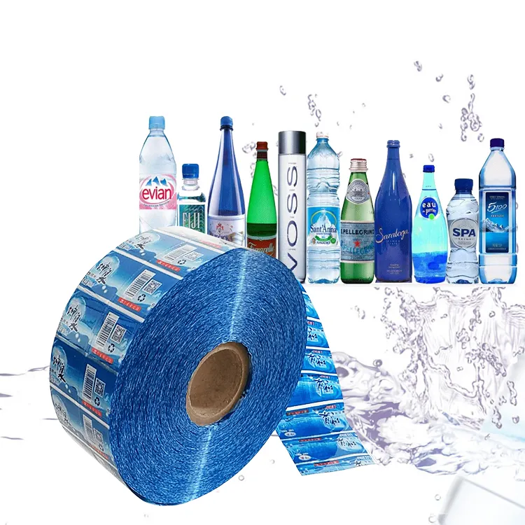 Preço barato Heat Shrinkable Sleeve Label Roll Custom Logo PVC PET Film Mineral Water Bottle Labels Shrink Sleeve Labels for Sale