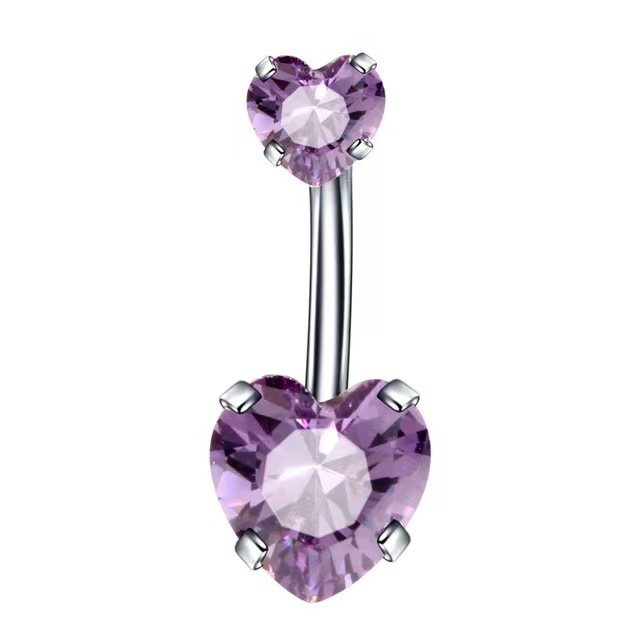 Couleur titane + pierre d'amour violette