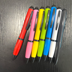 Bolígrafo de plástico colorido al por mayor con logotipo personalizado, diseño de calabaza y función de control táctil, 1,0mm de ancho de escritura