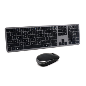 Juego de teclado y ratón inalámbricos Juego combinado de ratón de teclado original 104 teclas 2,4 Ghz Conmutación de un botón Teclado de Casa impermeable