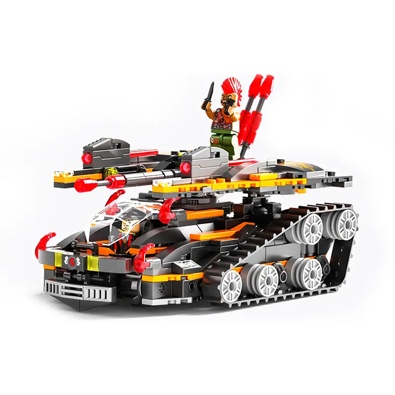 Bloque de construcción de policía de ciudad, juguete apilable de nuevo diseño, Star Tech Wars, tanque de ladrillos, robot transformador, rompecabezas de juguete