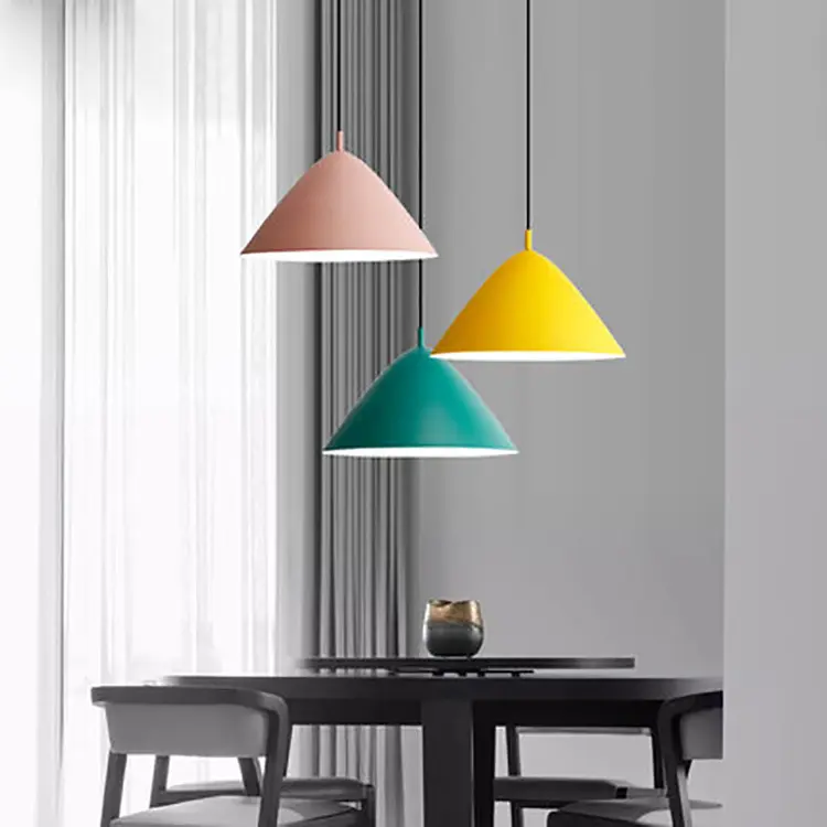 Jpungsun - Luz pendente LED para decoração de sala de jantar, estilo industrial de 40 cm, luminária pendente de ferro para restaurante, de alta qualidade