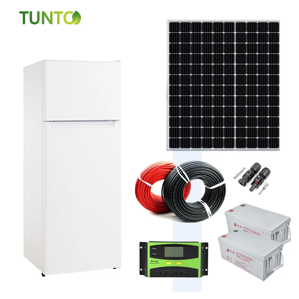 Ventas directas de fábrica 142L 145L 150L 166L congelador solar DC 12V/24V congelador refrigerador solar con controlador de panel solar