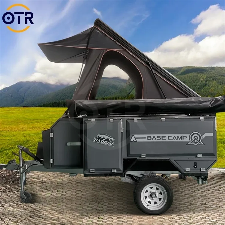 Off-road off road armadura motocicleta 4x4x10 para camping box trailer com barraca campervan modular conversão