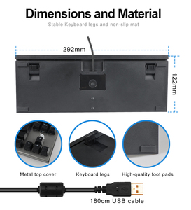 TKL Mechanical <strong>Keyboard</strong> Wired USB RGB Backlight Support Software High Quality Metal case Support OEM <strong>Keyboard</strong> Gaming - Product Image 4