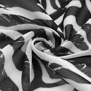 Stampa digitale maglia tessuto traspirante stampa netto 120gsm tessuto personalizzato maglia elasticizzato occhiello tessuto per maglieria Banner - Product Image 1