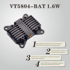 PandaR VT5804 BAT 1.6W 5.8Ghz VTX競争力のある価格5.8GHzVTX高速ビデオ伝送デバイス5.8GHzVTXドローン用 - Product Image 2