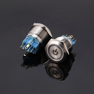 CMP DPST 2NO2NC DPDT 25mm interruttore di alimentazione a pulsante - Product Image 1