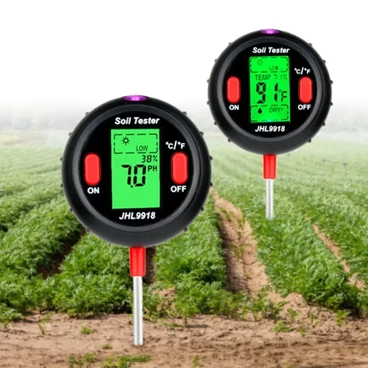 Digital Soil Moisture Temperature Humidity Light pH Analysis Tester 5 in 1 Soil PH Moisture meter Soil Test Tool kit