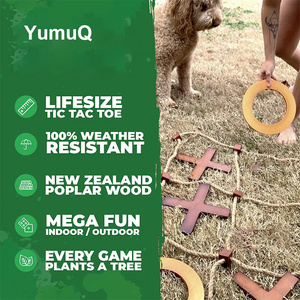 YumuQ 1 oyuncu plaj yüksek kaliteli ahşap Xo satranç büyük yaşam boyu Mdf malzeme yaratıcı Tic Tac Toe oyunu - Product Image 5