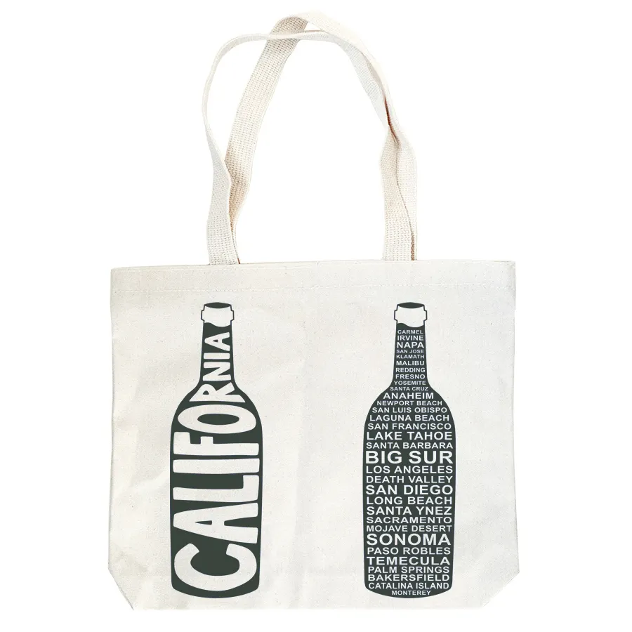 Campione gratuito! Tela di cotone wine nurse tote one bottle two bottle wine gift tote borsa in tela ecologica per bottiglia