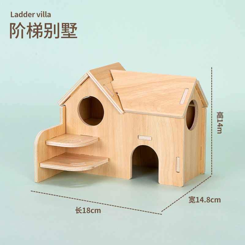 Solid wood stepped villa