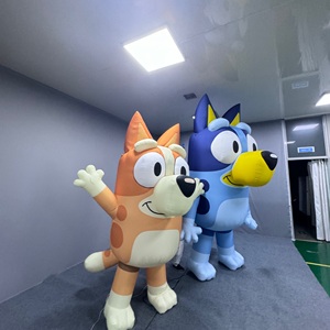 Kích Thước Tùy Chỉnh Khổng Lồ Màu Xanh Phim Hoạt Hình Động Vật Con Chó Nhân Vật <span class=keywords><strong>Inflatable</strong></span> Bóng Cho Quảng Cáo Bên Trang Trí - Product Image 2