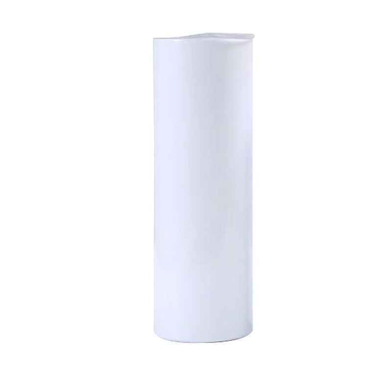 White sublimation straight tumbler