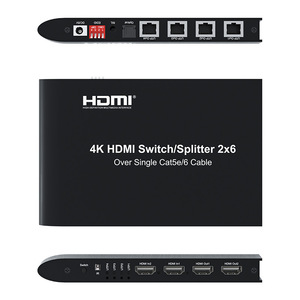 4K 2X6 HDMI Splitter Extender 2 entradas HDMI 2 salidas HDMI 4 UTP 100-120m Salida de extensión con control remoto IR