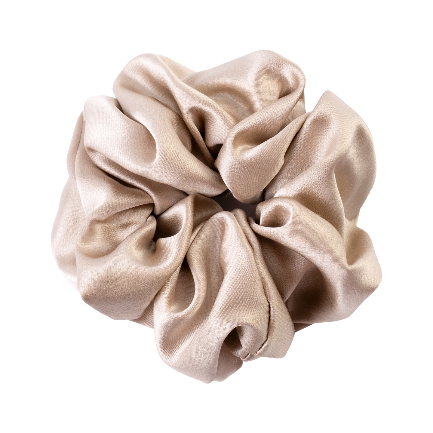 Élastique à cheveux en soie Champagne - 4 cm