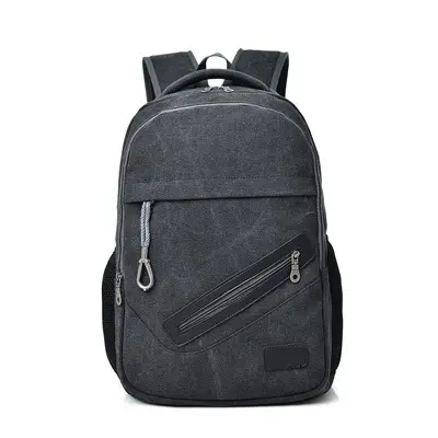 BSCI factory premium fashion vintage bag heavy duty sport school travel computer canvas backpack