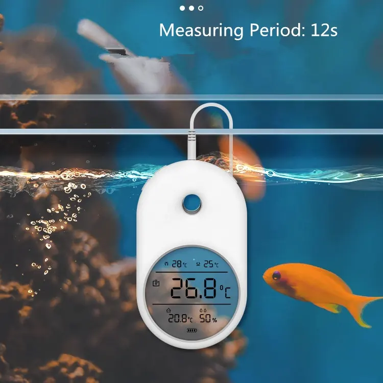 Nouvel accessoire d'aquarium T1 thermomètre d'aquarium LCD thermomètre numérique d'aquarium pour eau/intérieur/température d'humidité