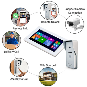 Conveniente sistema di videocitofono Villa con cavo IP 2 vie Audio 7 pollici campanello Video da camera a chiamata controllo di accesso citofono