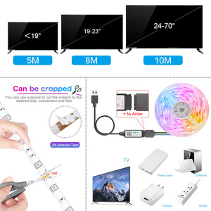 LED-Licht leiste RGB LED Hintergrund beleuchtung TV Music Sync für Bluetooth APP RF-Fernbedienung 10mm für Home Ambient Lighting Gaming - Product Image 4