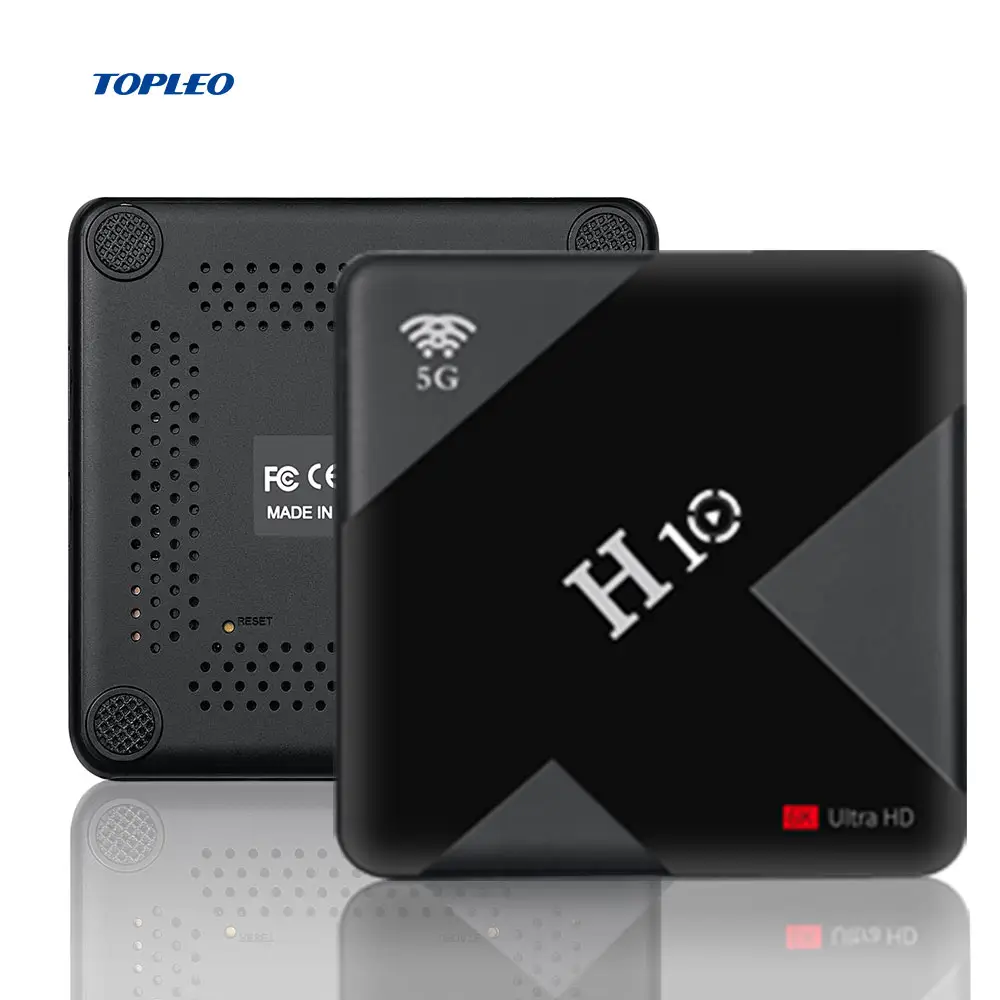 Topleo H10 de alta velocidad Allwinner H6 Quad Core Soporte 6K reproducción de video Android 9,0 smart tv box 4K