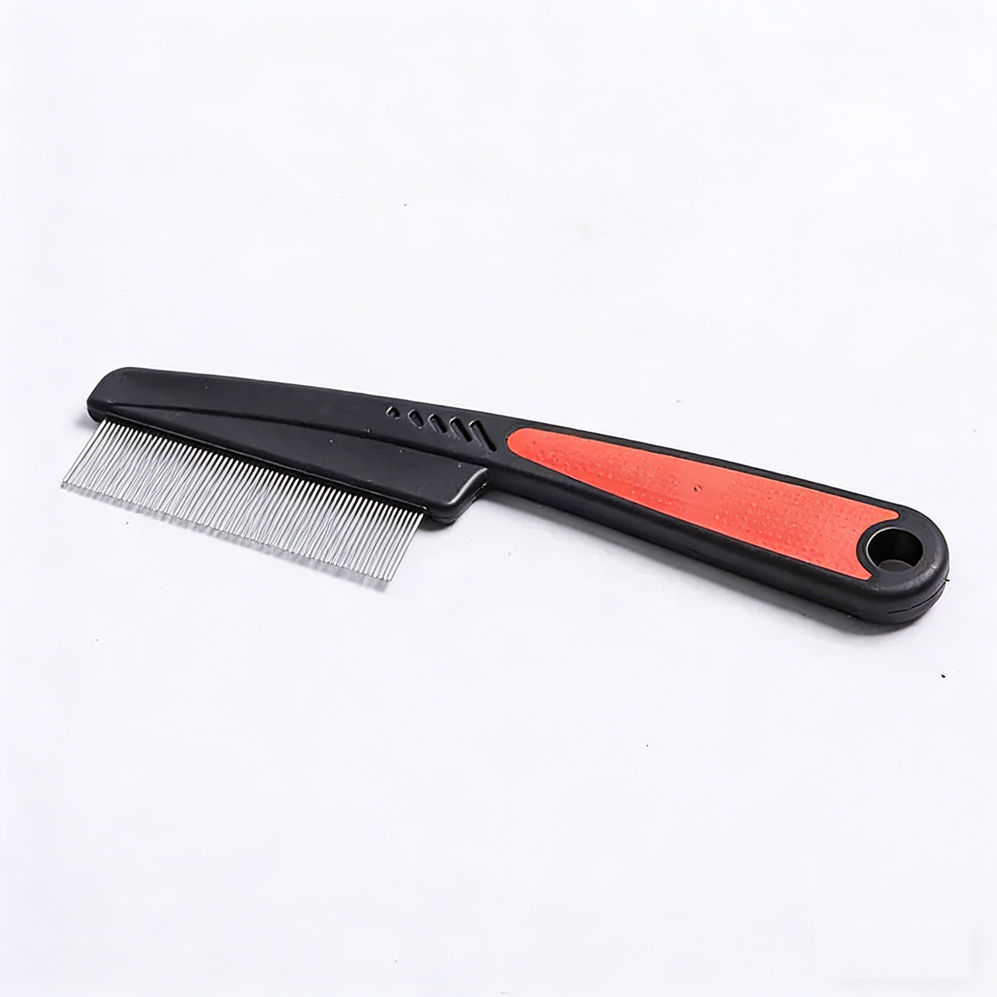 Peigne anti-puces - noir et rouge - 18 cm