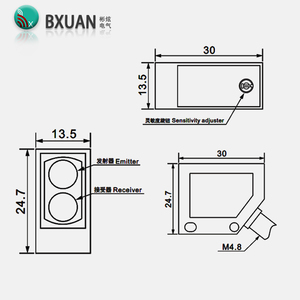 BXuan 30cm <strong>Detection</strong> Distance Optical <strong>Sensor</strong> NPN PNP 24V Photoelectric Switch Long Range Reflector Laser <strong>Sensor</strong> <strong>Use</strong>