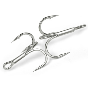 Runמדי דיג וו 2x stinger פלדה פחמן גבוהה הוק טרבל הוק חזק דיג ים מלוחים משחק גדול עבור טונה משולש